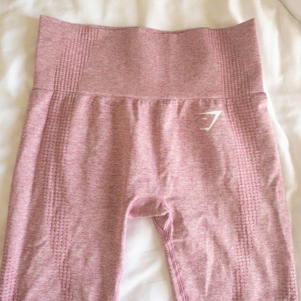 GYMSHARK Seamless Dusty pink marl vital leggings
